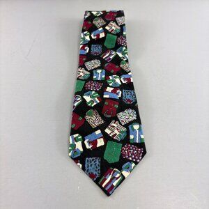 County Seat Jeanswear Black / Multi Shirts Men's Cotton Tie 4" x 59" Vintage